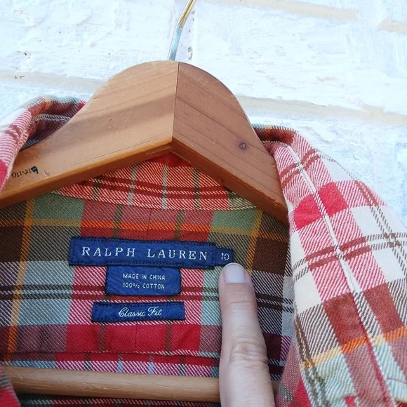 Vintage Ralph Lauren Plaid Shirt Multicolor - Picture 3 of 4
